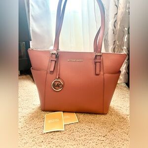 Michael Kors Pink Leather Tote